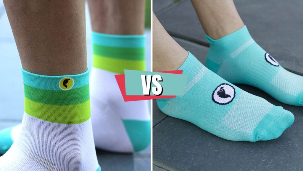 diferencias entre calcetines de caña corta ciclismo y running