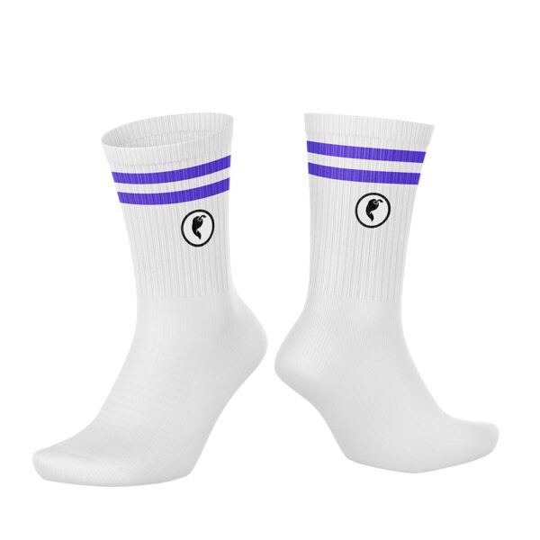 Calcetines tenis Blancos morado