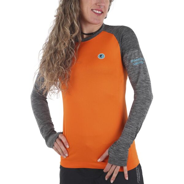 Camiseta Trail Unisex - Manga Larga - Mandarina