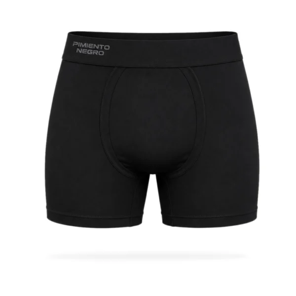 Leo - Bóxer liso hombre - Negro