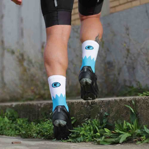 calcetines ciclismo azules