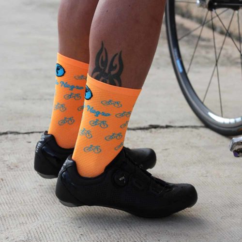 Calcetines ciclismo naranjas