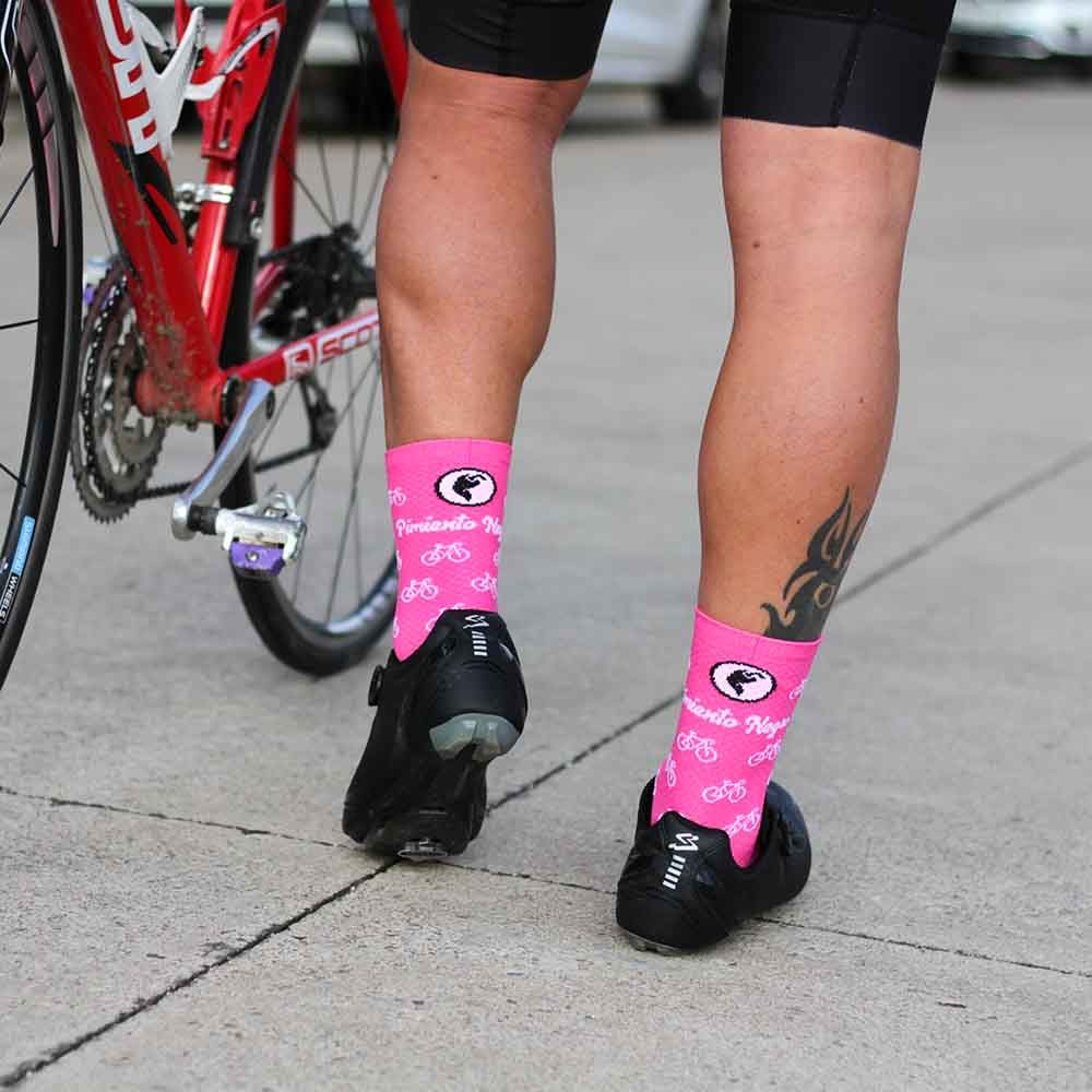 Calcetines ciclismo rosas